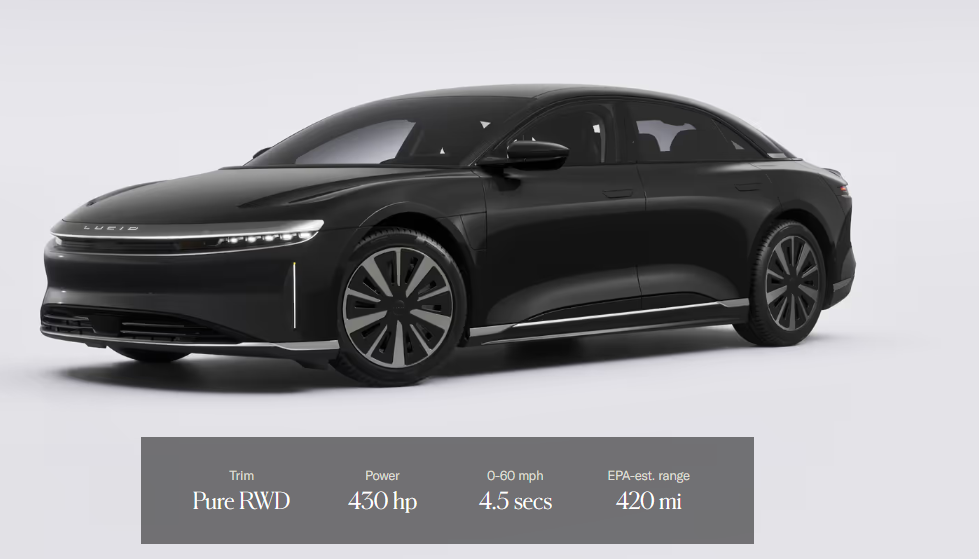 2027 Lucid Air Keeps Prices and 512-Mile Range