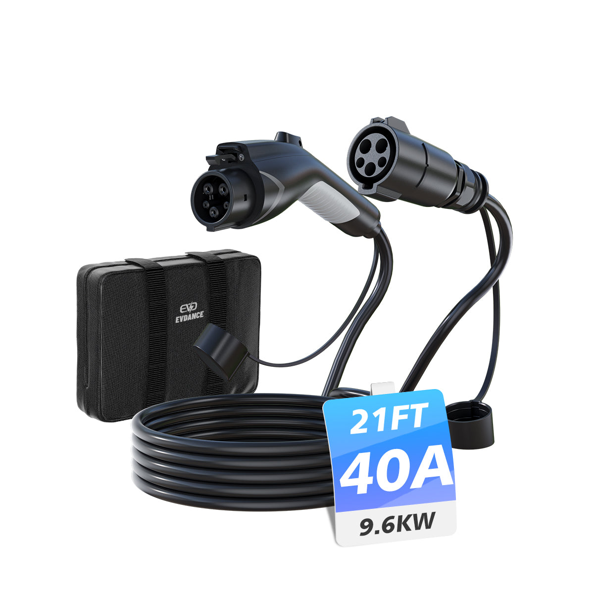 EVDANCE J1772 EV Extension Cord 40A 21/30/40 FT