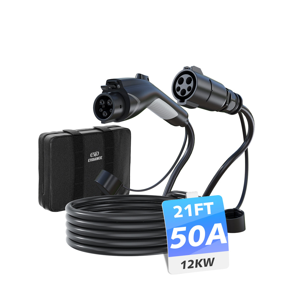 EVDANCE J1772 EV Extension Cord 50A 21/40 FT
