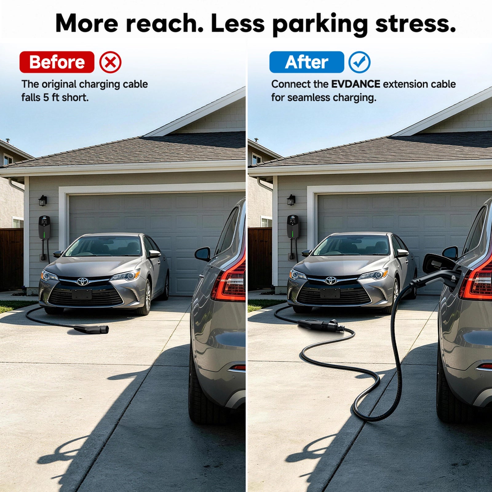 EVDANCE J1772 EV Extension Cord 50A 21/40 FT