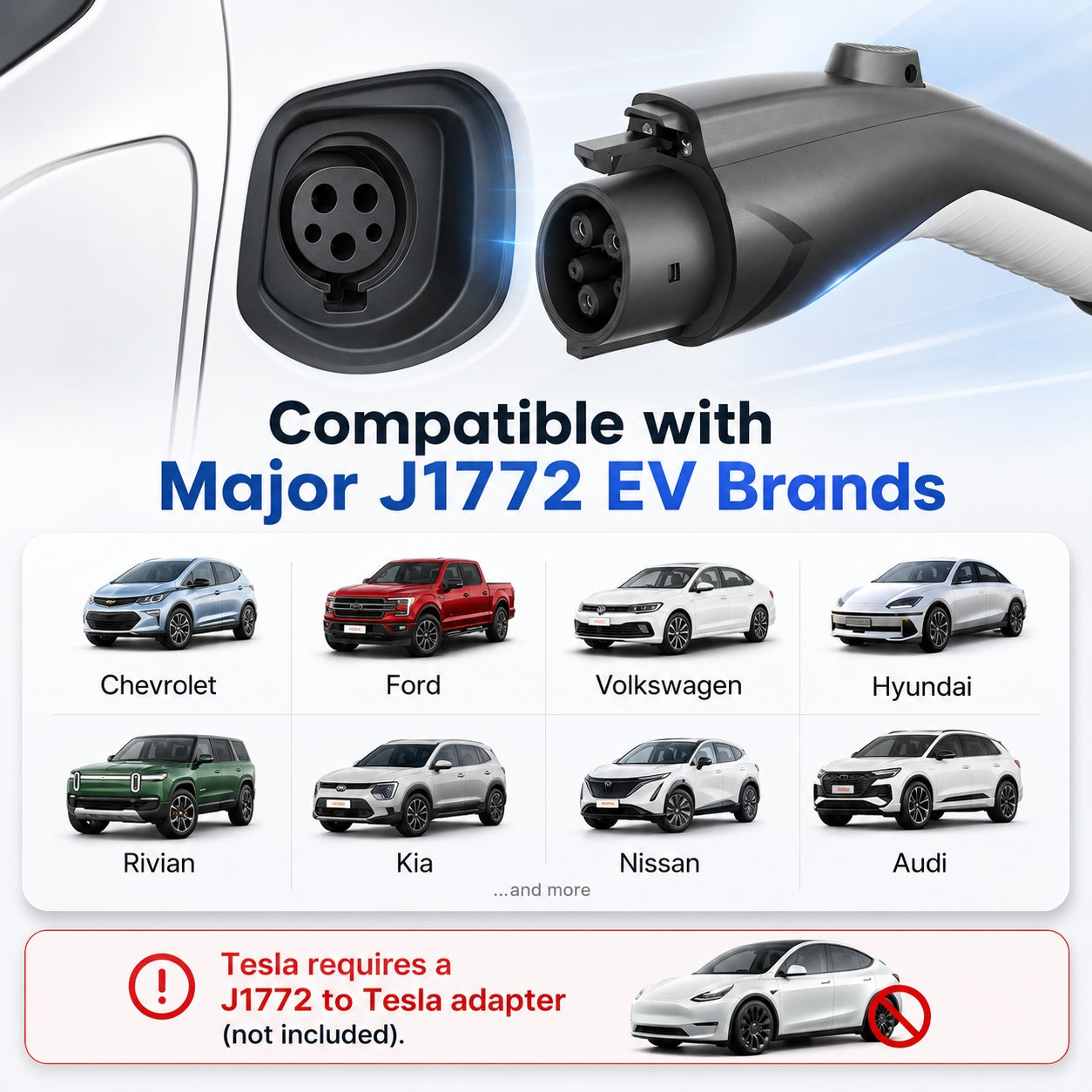 EVDANCE 240 V 40 A Tragbares 2-in-1-Ladegerät für Elektrofahrzeuge