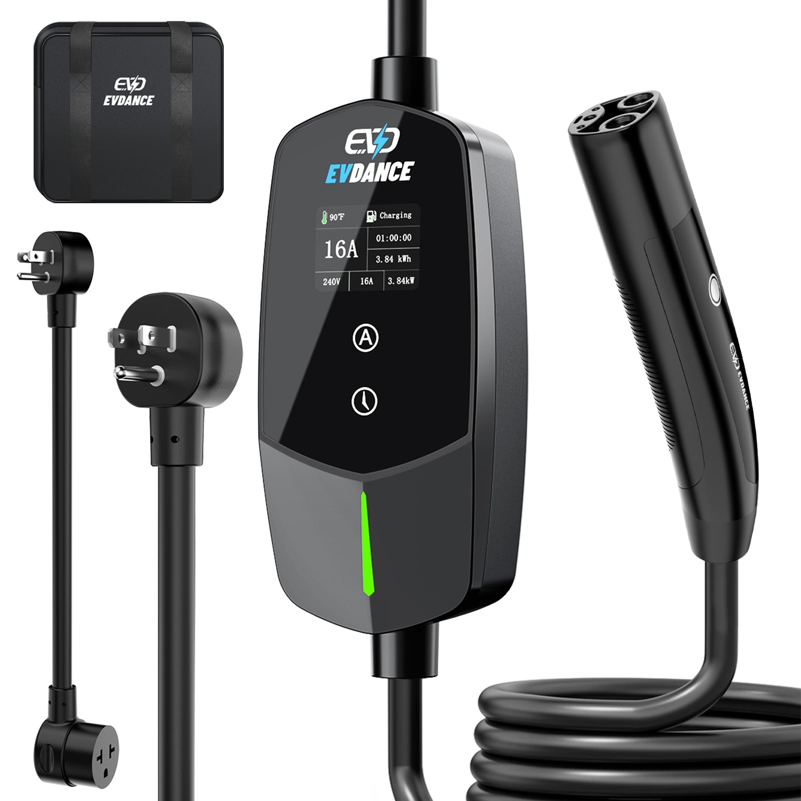 EVDANCE 240 V 40 A Tragbares 2-in-1-Ladegerät für Elektrofahrzeuge
