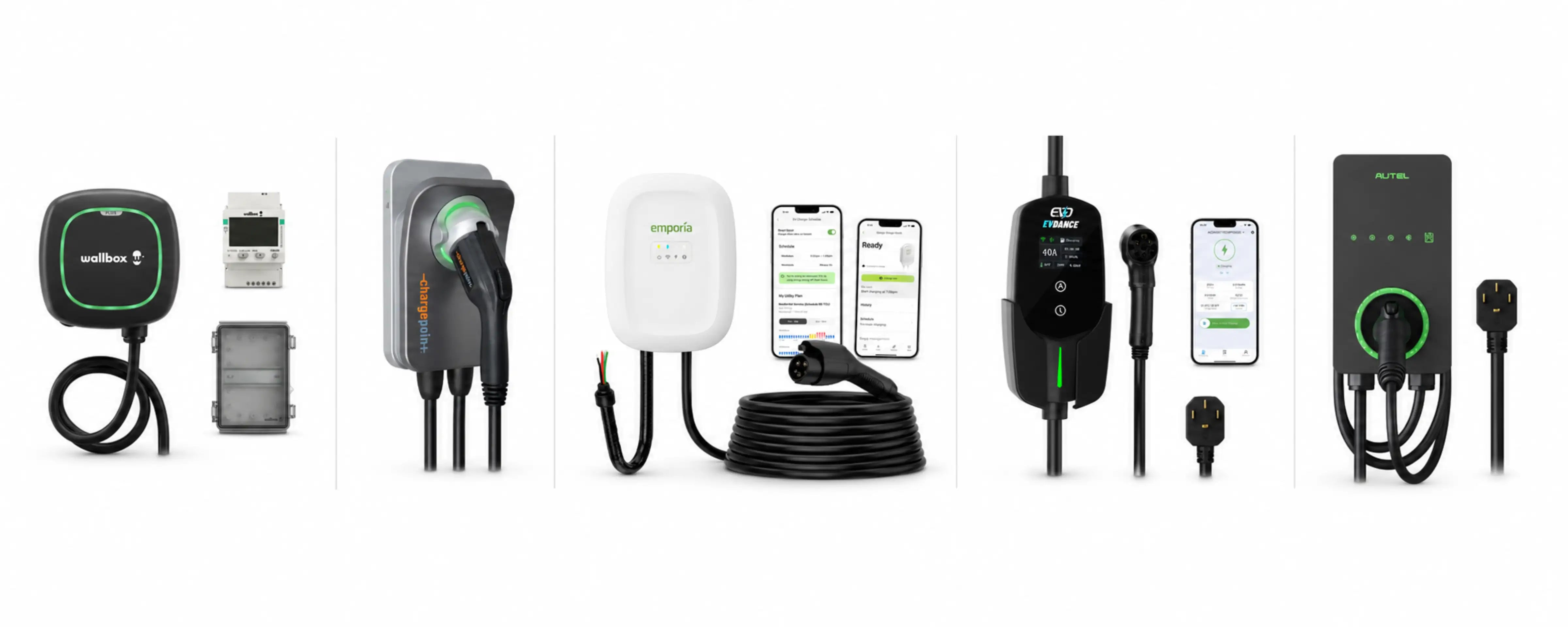 5 Smart 40A NEMA 14-50 EV Chargers Compared