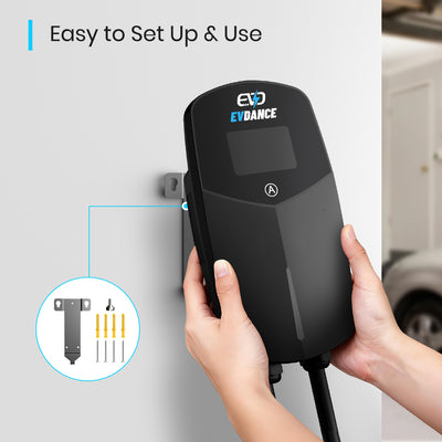 EVDANCE Home Level 2 EV Charger NACS Wall-mounted Hardwired In - 50A