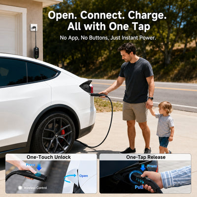 EVDANCE Flux Level 1 & 2NEMA 5-15 Plug NACS Portable EV Charger 12A/16A | ETL Certification