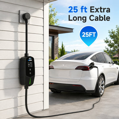 EVDANCE Flux Level 1 & 2NEMA 5-15 Plug NACS Portable EV Charger 12A/16A | ETL Certification