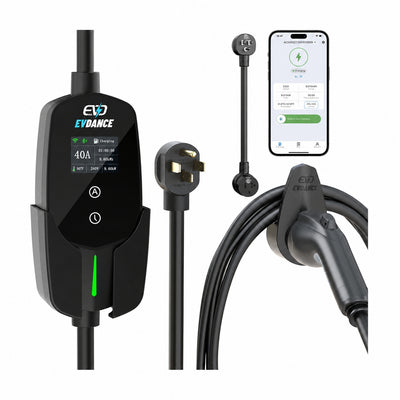 EVDANCE Flux Level 2 NEMA 14-50 40A J1772 Portable EV Charger | ETL Certification