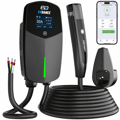 EVDANCE  Home Level 2 EV Charger NACS Wall-mounted Hardwired In - 50A | ETL Certification