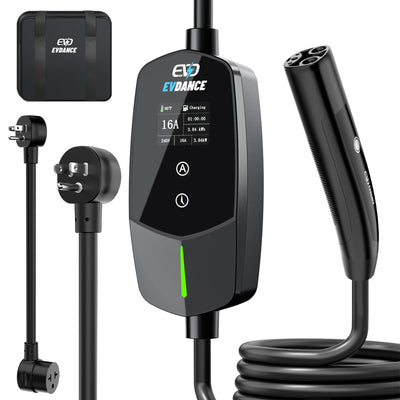 EVDANCE 240 V 40 A Tragbares 2-in-1-Ladegerät für Elektrofahrzeuge 