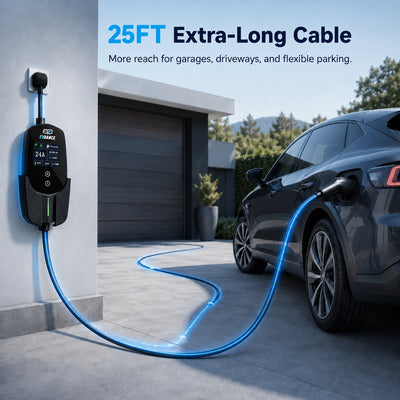 Chargeur de véhicule électrique portable EVDANCE niveau 2 NEMA 14-30 24 A J1772 