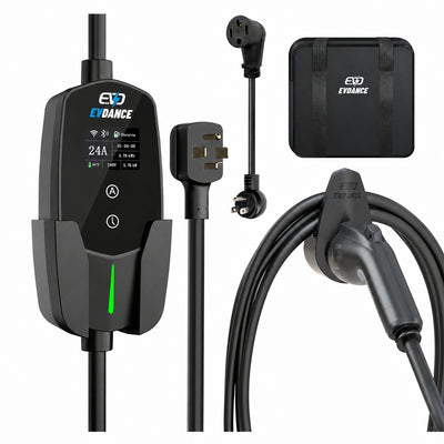 EVDANCE Level 2 NEMA 14-30 24A J1772 Portable EV Charger | ETL Certification