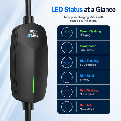EVDANCE Level 2 NEMA 14-50 32A Tesla/NACS Portable EV Charger