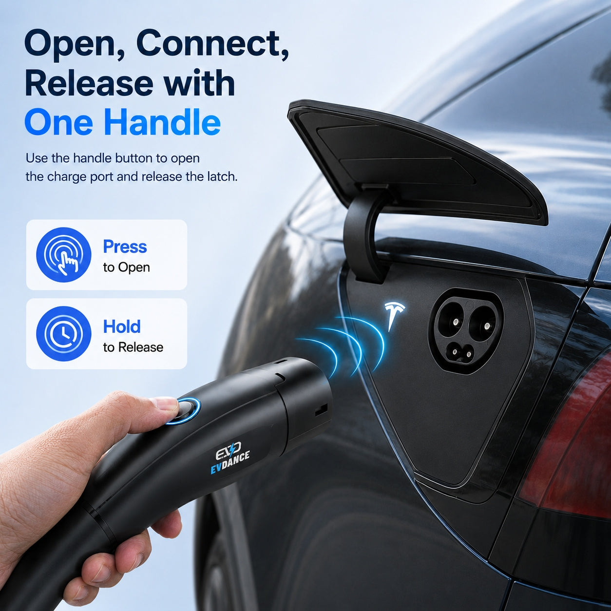 EVDANCE Level 2 NEMA 14-50 32A Tesla/NACS Portable EV Charger