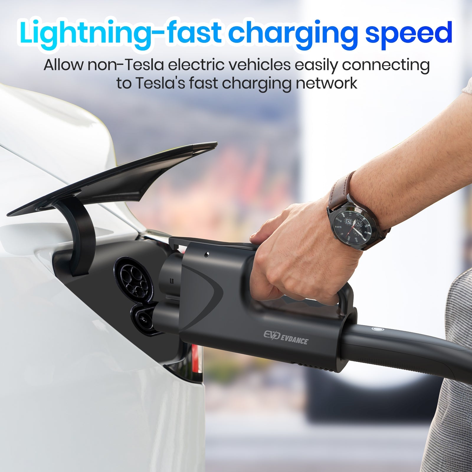 EVDANCE NACS to CCS Pulse Fusion Adapter with Interlock | 500A |Compatible with Tesla Superchargers