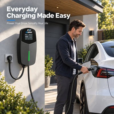 EVDANCE  T40 Level 2 EV Charger NEMA 14-50 NACS Wall-mounted - 40A | ETL Certification