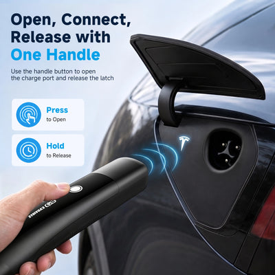 EVDANCE Flux Level 2 NEMA 14-50 40A NACS Portable EV Charger Wifi Enabled | ETL Certification