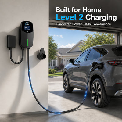 EVDANCE 240V 40A Tragbares 2-in-1-EV-Ladegerät für Tesla