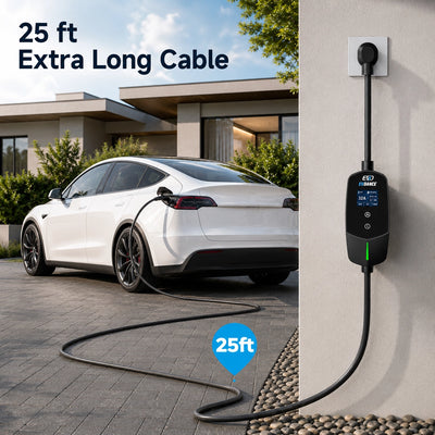EVDANCE Level 2 NEMA 14-50 32A Tesla/NACS Portable EV Charger | ETL Certification