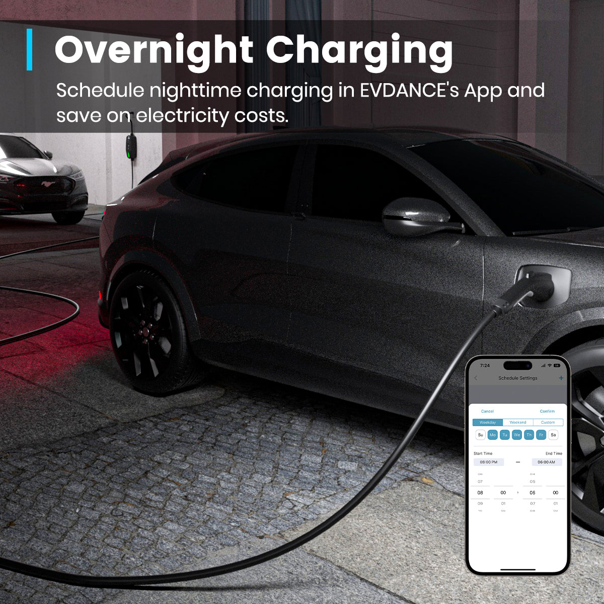 EVDANCE Flux Level 1 NEMA 5-15 Plug 12A NACS/Tesla Portable EV Charger